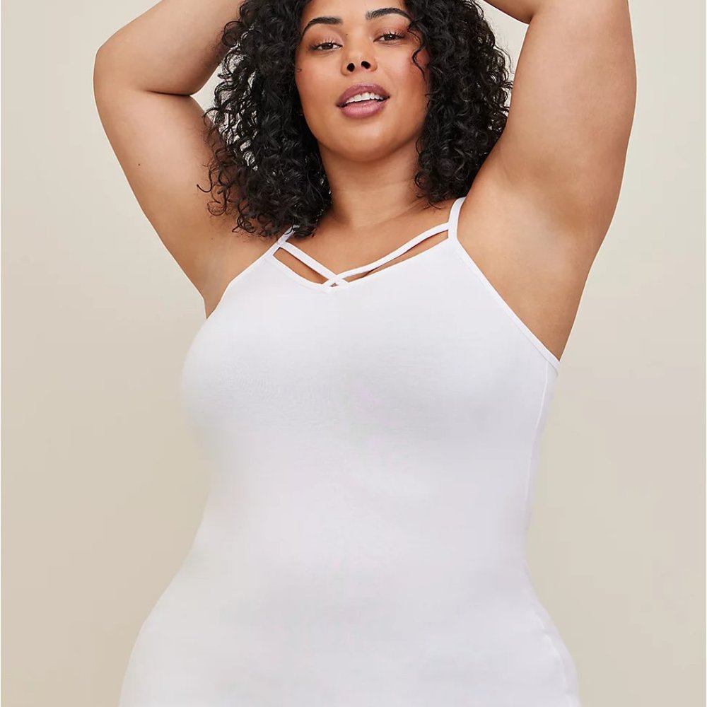Torrid White Strappy Foxy Cami